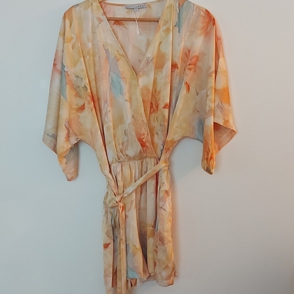 NWOT Baltic Born Aegean Romper Yellow/Peach Water Colors Size Small - Picture 4 of 10